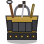 Bronze Leather Tool Bag