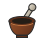 Dull Copper Mortar and Pestle
