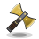 Golden Large Battle Axe