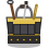 Golden Leather Tool Bag