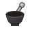 Shadow Iron Mortar and Pestle