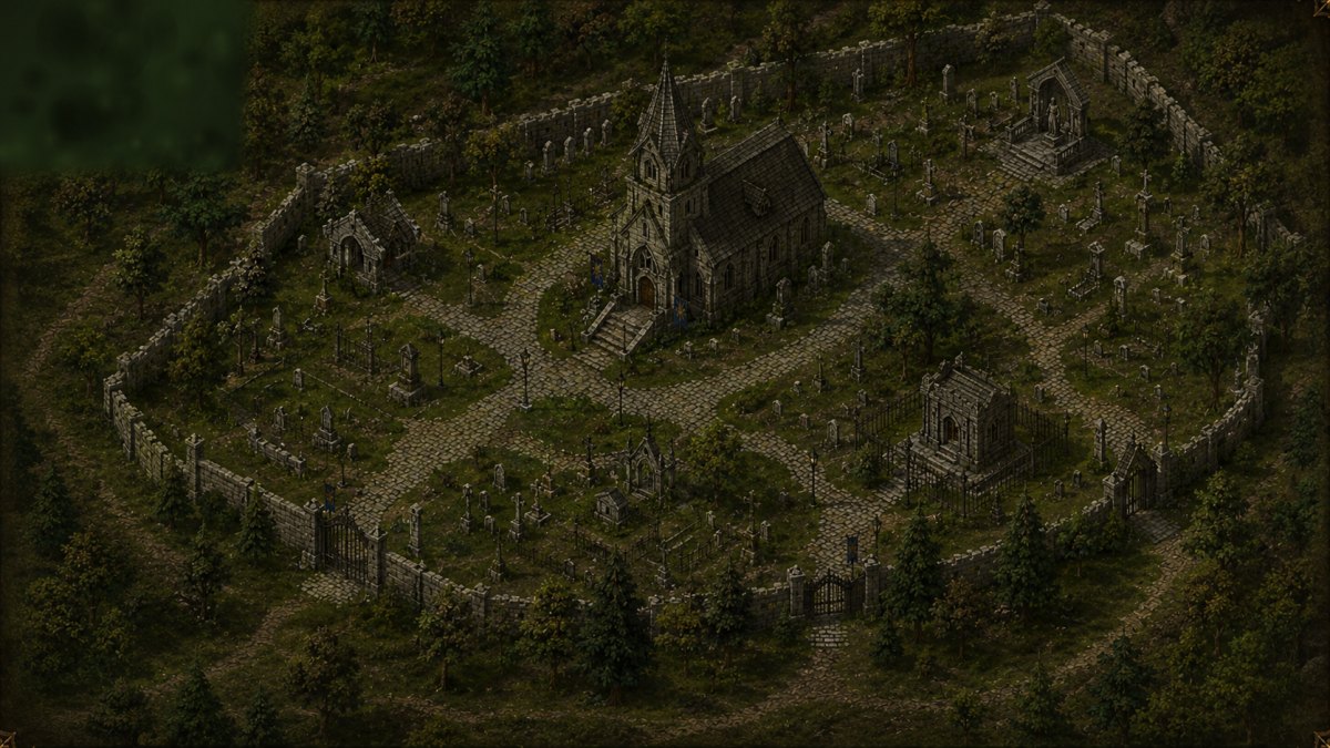 The Britain Graveyard at night