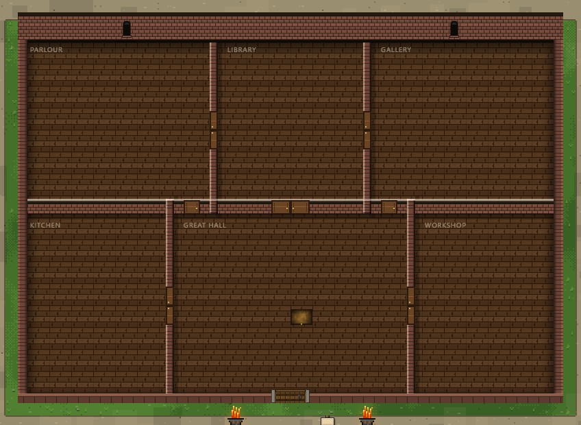 The Personal Island's manor, inside, every room open